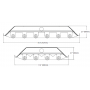 48"x11" LED Premium High Bay, 140W LED Module, 120-277V, 0-10V Dimming, 5000K